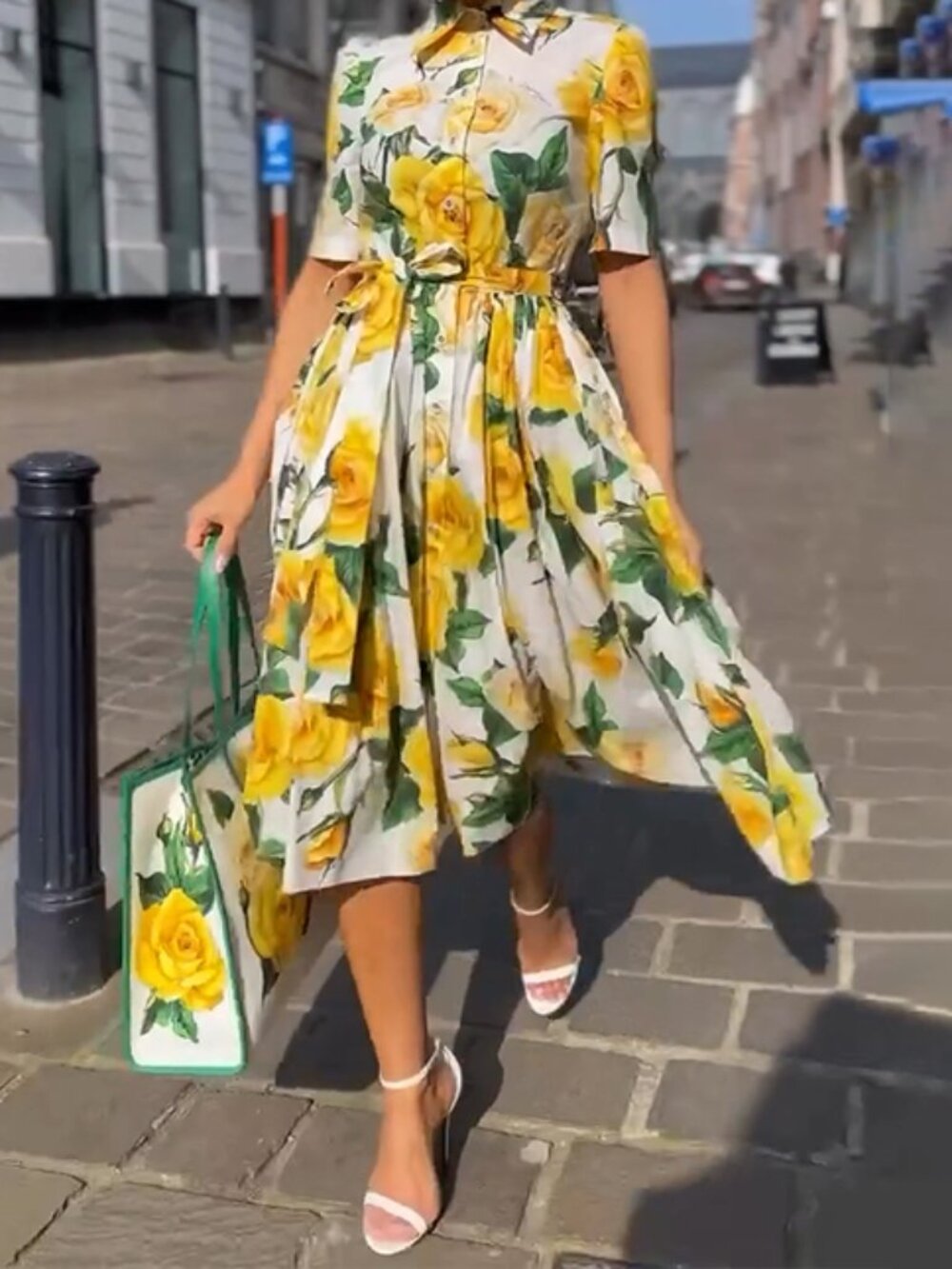 Floral Print Midi Dress